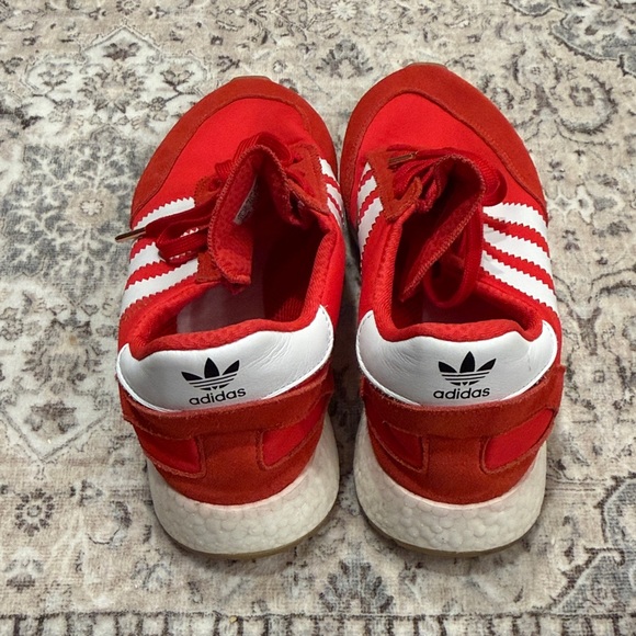 Adidas Iniki Runner Red and White Gum Ultra Boost Athletic Shoes - Like New! - Picture 6 of 9